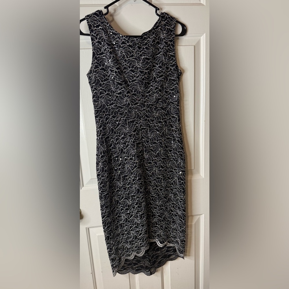 Blu Sage Black Dress with Silver Accents